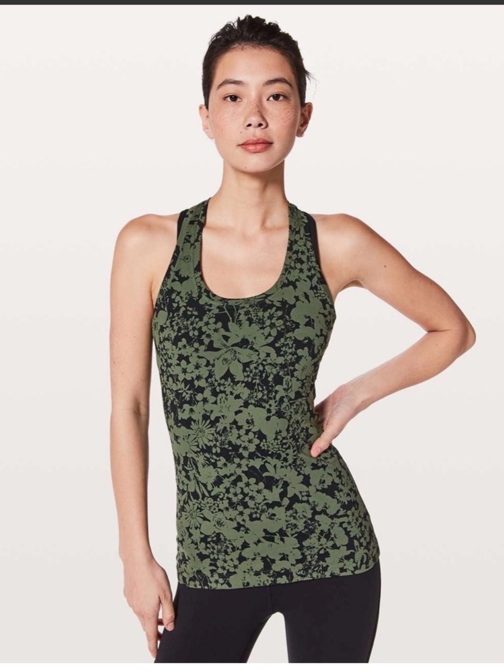 Lululemon Cool Racerback II
Efflorescent Barracks Green Black